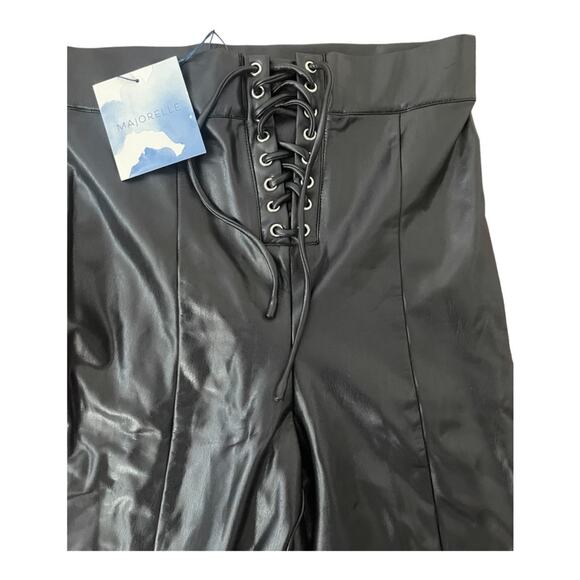 Majorelle Womens Lexa Legging Faux Leather Lace Up Sexy Punkcore Goth Small - Picture 5 of 6
